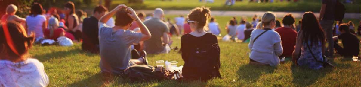 people enjoying a concert in the park