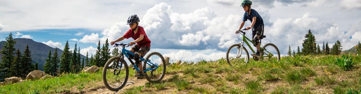 Kids mountain biking