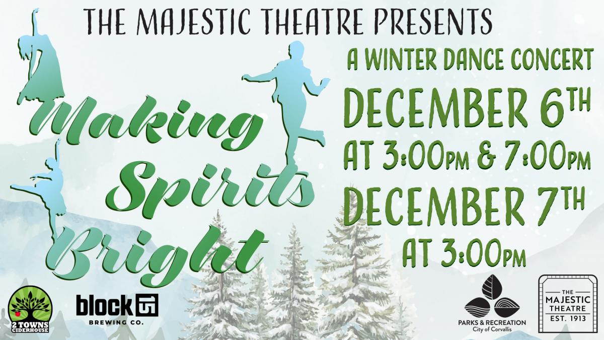 The event poster, depicting wintery scenery and the event information.