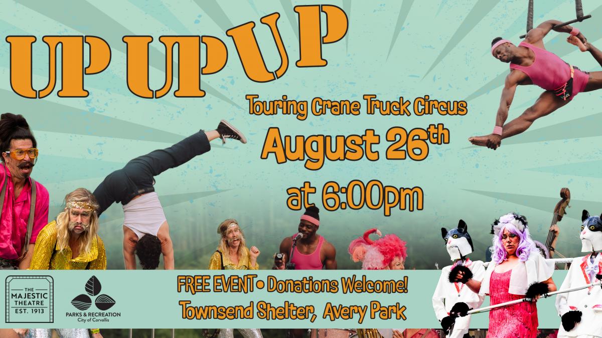 Poster image for event - circus performers having fun