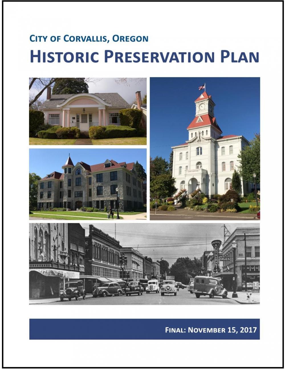 Historic Preservation Plan Corvallis Oregon