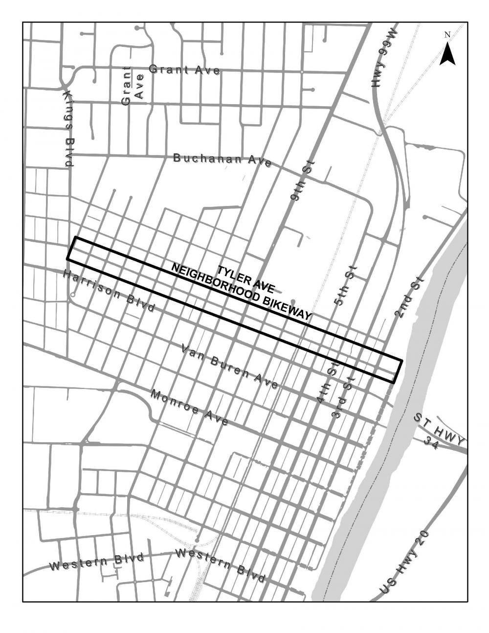 美ルート（ビルート） Tyler Avenue (East) Neighborhood Bikeway Project | Corvallis Oregon