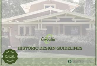 Design Guidelines cover image Image showing the cover page of the Corvallis Historic Design Guidelines