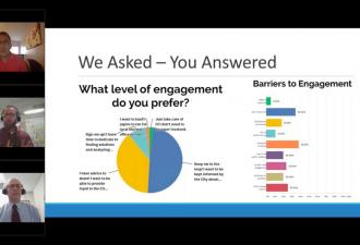 Advisory Board Restructuring Webinar Webinar screenshot showing several charts and graphs