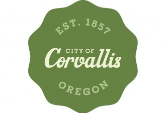 City of Corvallis green medallion decroative graphic