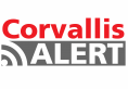 Corvallis Alert red and gray logo