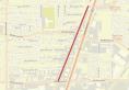 Red line on a map of 9th Street in Corvallis