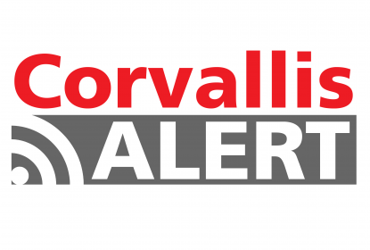Corvallis Alert Corvallis Alert red and gray logo