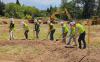 City officials dig in at the Park Maintenance Facility groundbreaking ceremony.